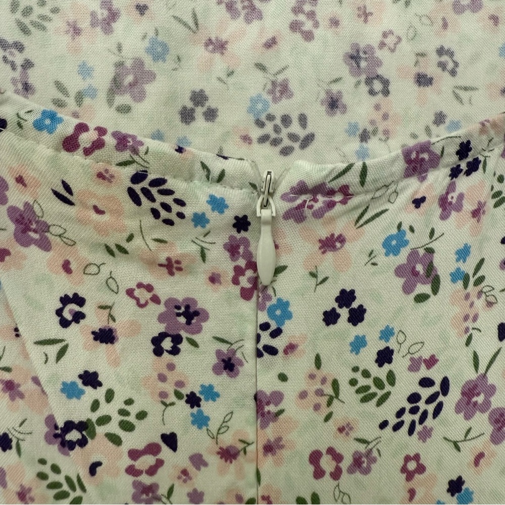 Madison Jules Ditsy Floral Lettuce Trim Summer Maxi Dress - Picture 6 of 8